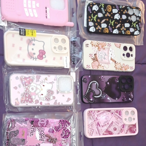 Apple Pink and White iPhone Cases with Kawaii Designs
